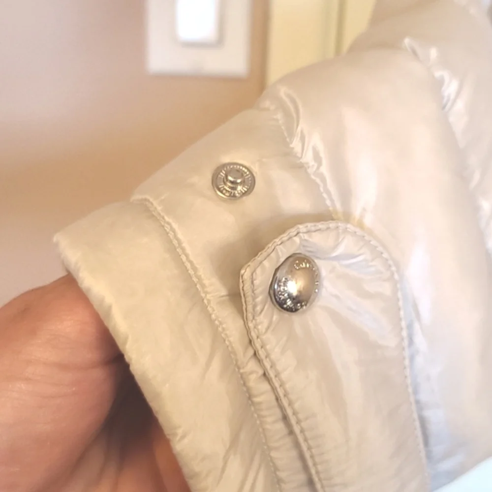 Calvin Klein women's silver, premium down filled, puffer jacket - Picture 4 of 8